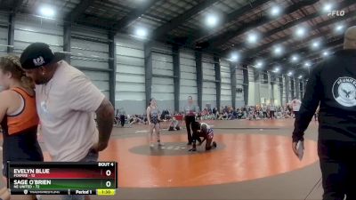 144 lbs Quarterfinals (8 Team) - Evelyn Blue, Foxfire vs Sage O`Brien, NE United