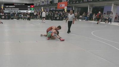 138 lbs Cons. Rd Of 16 - Maxton Stevens, Sarbacker Wrestling Academy vs Jet Abbott, Champions Wrestling Club