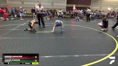 85 lbs Round 1 (6 Team) - Parker Dawson, BadBass vs Harper Hamacher, Ninja Elite