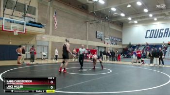 197 lbs Champ. Round 1 - Kabb Christensen, Southern Oregon vs Luke Miller, Simpson (Calif.)