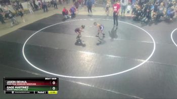 53 lbs Champ. Round 1 - Jaxon Devaul, Pikes Peak Warriors Wrestling vs Gage Martinez, Duran Wrestling Club