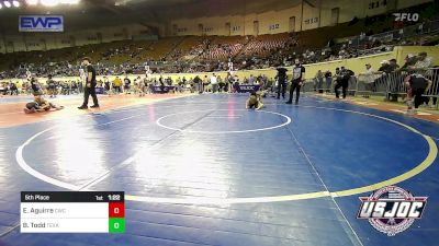 49 lbs 5th Place - Easton Aguirre, Cowboy Wrestling Club vs Baron Todd, Texas Elite Wrestling