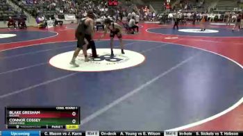 4A 152 lbs Cons. Round 1 - Connor Cossey, Cedar Ridge vs Blake Gresham, Bauxite