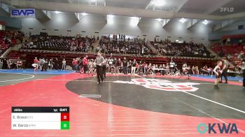 46 lbs Consi Of 4 - Emerson Braun, Owasso Takedown Club vs Wesley Garza, Sperry Wrestling Club