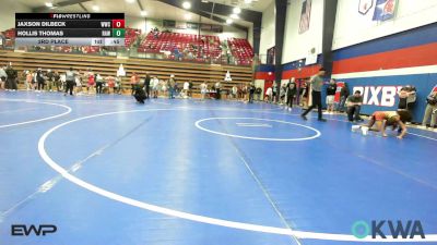 73 lbs 3rd Place - Jaxson Dilbeck, Woodland Wrestling Club vs Hollis Thomas, Raw Wrestling Club