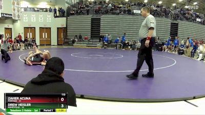 113 lbs Semis & 1st Wrestleback (8 Team) - Drew Heisler, Homestead vs Zavier Acuna, Portage