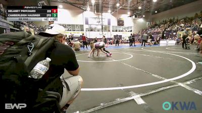 67-70 lbs Rr Rnd 1 - Delaney Pritchard, Bristow Elementary Wrestling Club vs Camberleigh Hausner, Sperry Wrestling Club