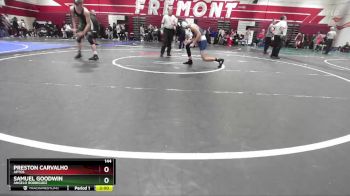 144 lbs Champ. Round 1 - Preston Carvalho, Aptos vs Samuel Goodwin, Angelo Rodriguez
