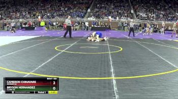 D3-126 lbs Quarterfinal - Cameron Chinavare, Dundee HS vs Bryson Hernandez, Clare HS