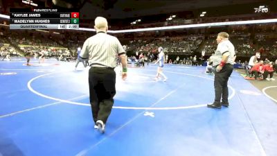 130 Class 2 lbs Quarterfinal - Kaylee James, Carthage vs Madelynn Hughes, Central (St. Joseph)