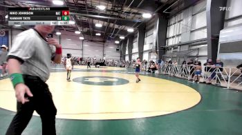 80 lbs Rr Rnd 1 - Niko Johnson, Mat Warriors Blue vs Kamari Tate, Illinois Menace