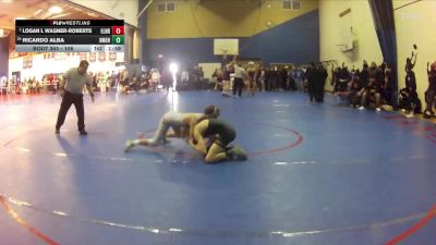 106 lbs Quarterfinal - Logan L Wagner-Roberts, Eleanor Roosevelt vs Ricardo Alba, Damien