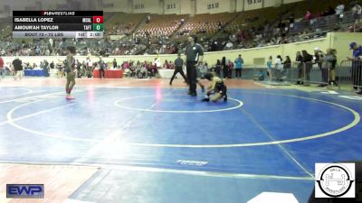 72 lbs Rr Rnd 3 - Isabella Lopez, McAlester vs Amour'ah Taylor, Taft Middle School