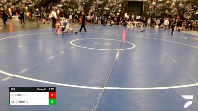 165 lbs Quarterfinal - Jacob Ondrak, Lincoln East vs Justin Keller, Albia