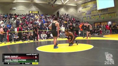 135 lbs Champ. Round 1 - Diesel Ganley, Petaluma Wrestling Club vs Marcel Parks-Cutigni, Folsom Middle School