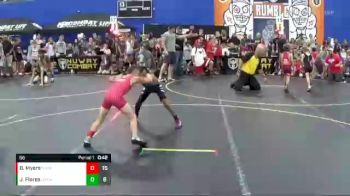 56 lbs Round 1 (6 Team) - Bo Myers, Midwest Xtreme Wrestling vs Javier Flores, Untouchables White