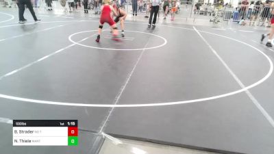 100 lbs Semifinal - Bo Strader, No Team vs Nixen Thiele, Mantanona TC