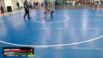 45 lbs Placement (4 Team) - Luke Spandl, LPGE/B Wolves vs Lanora Citrowske, Canby