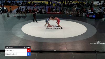 165 lbs Rnd Of 128 - Gunner Lopez, CO vs Bailey Zachmeier, ND