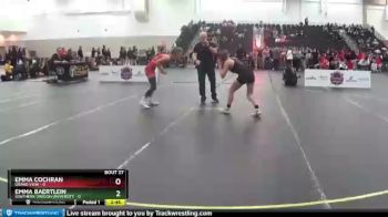 101 lbs Placement Matches (16 Team) - Emma Cochran, Grand View vs Emma Baertlein, Southern Oregon University