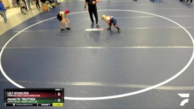 Quarterfinal - Lily Scholtes, Mankato Area Youth Wrestling vs Madilyn Trottier, Apple Valley Wrestling Club