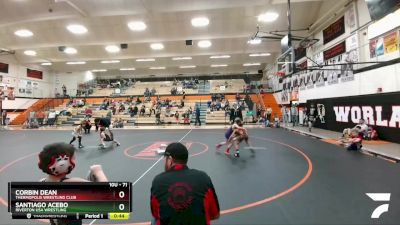 71 lbs Cons. Round 2 - Corbin Dean, Thermopolis Wrestling Club vs Santiago Acebo, Riverton USA Wrestling