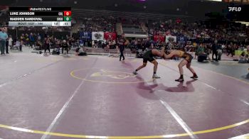 144 lbs 5th Place Match - Madden Sandoval, Crook County vs Luke Johnson, Columbia