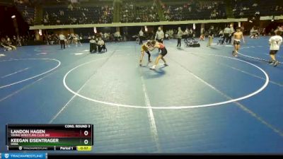 117 lbs Cons. Round 3 - Keegan Eisentrager, Iowa vs Landon Hagen, Viking Wrestling Club (IA)