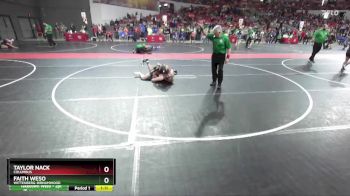 152 lbs Cons. Round 3 - Faith Weso, Wittenberg-Birnamwood vs Taylor Nack, Columbus