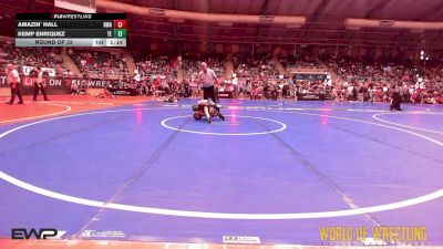 58 lbs Round Of 32 - Amazin` Hall, Roundtree Wrestling Academy vs Kemp Enriquez, Takedown Elite
