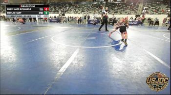 45 lbs Semifinal - Ruby Kate Richards, Texas Select Wrestling vs Skylin Hart, Kiefer Youth Wrestling Club