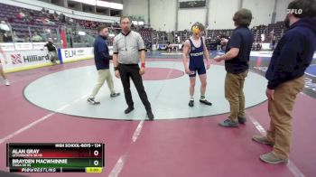 124 lbs Cons. Round 5 - Alan Gray, Letchworth Sr HS vs Brayden MacWhinnie, Tioga Sr HS