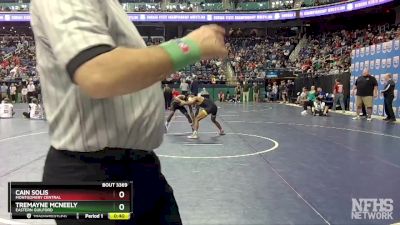 3A 120 lbs 5th Place Match - Cain Solis, Montgomery Central vs Tremayne McNeely, Eastern Guilford