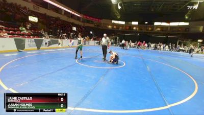 125 lbs Cons. Semi - Julian Holmes, Show Low Jr High School vs Jaime Castillo, Blue Devils