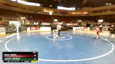 78 lbs Semifinal - Isaac Hierro, Grindhouse Wrestling Club vs Johnny Wilhelm, Show Low Jr High School