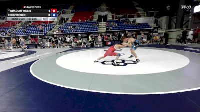 120 lbs Cons. Rd Of 32 - Obadiah Willis, IL vs Reed Wicker, IN