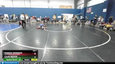 80 lbs Cons. Semi - Maddox Anderson, All In Wrestling Academy vs Cyler Beeson, Middleton Wrestling Club
