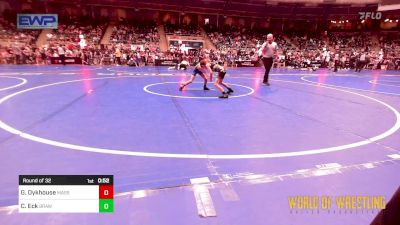 55 lbs Round Of 32 - Grady Dykhouse, Massa's Maniacs vs Chance Eck, Brawlers Wrestling Club KS