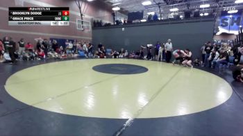 138 lbs Quarterfinal - Brooklyn Dodge, J.E.T. vs Grace Price, St. Maries Wrestling Club