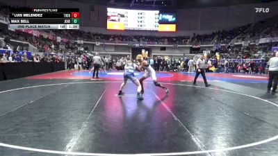 7A 150 lbs 3rd Place Match - Luis Melendez, Tuscaloosa County vs Max Bell, James Clemens HS