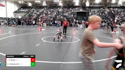 64 lbs Semifinal - Titus Shaw, Broken Bow Wrestling Club vs Chandler Oreskovich, WWC Predator Wrestling