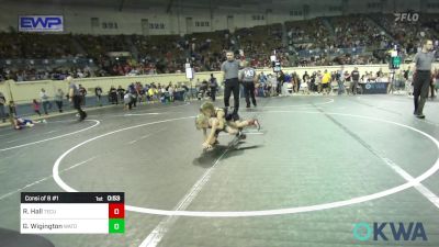 40 lbs Consi Of 8 #1 - Ryder Hall, Tecumseh Youth Wrestling vs Gavin Wigington, Watonga Blaine County Grapplers