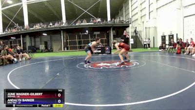 142 lbs Round 1 (6 Team) - June Wagner-Gilbert, Indiana vs Andalyn Barker, Ohio Red