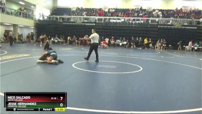 125 lbs Quarterfinal - Jesse Hernandez, Cerritos College vs Nico Salcado, Delta College