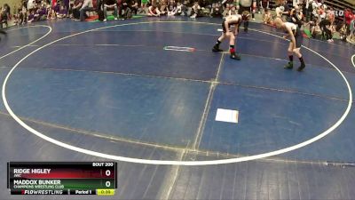 70 lbs Cons. Round 2 - Ridge Higley, JWC vs Maddox Bunker, Champions Wrestling Club