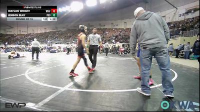 90 lbs Round Of 16 - Waylon Wright, Weatherford Youth Wrestling vs Jenson Blay, Piedmont