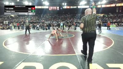 150 lbs Semifinal - Sean Hall, Canyon Ridge vs Ty Cobb, Weiser