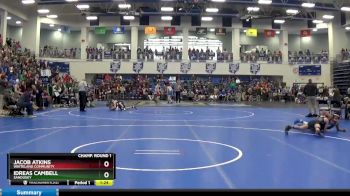 126 lbs Champ. Round 1 - Jacob Atkins, Whiteland Community vs Idreas Cambell, SANDUSKY