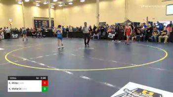 100 lbs Quarterfinal - Klint Miller, Elco vs Kaysom Mataria, Sharpsville