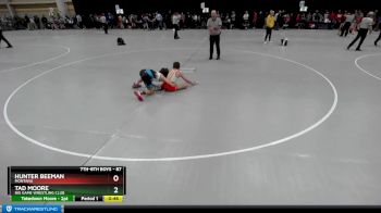 87 lbs Cons. Round 3 - Hunter Beeman, Montana vs Tad Moore, Big Game Wrestling Club